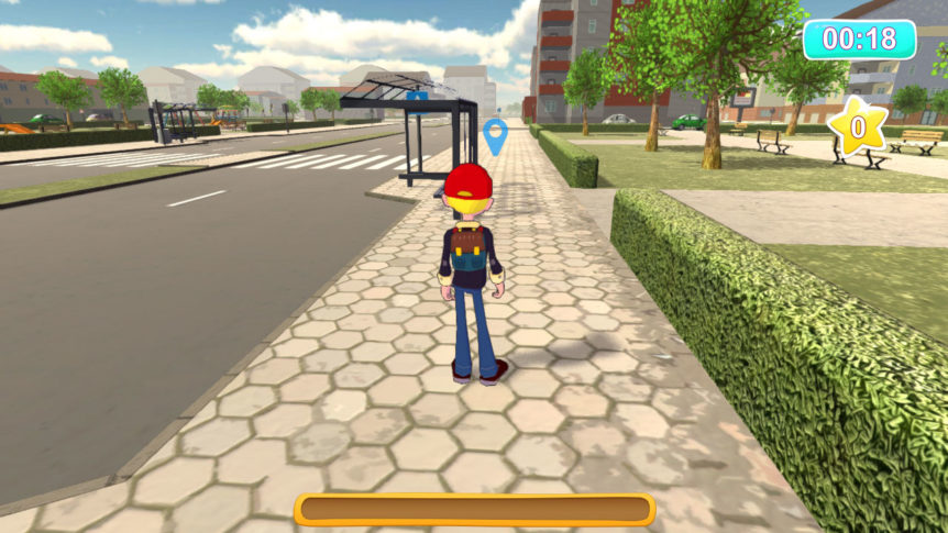 Children's road and traffic safety app: learning the traffic rules with Kinect.