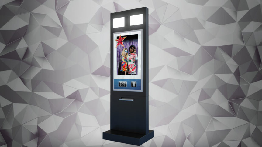 Kiosk photobooth software with auto image printing and photo preview.